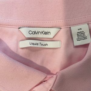 Calvin Klein Liquid Touch, Pink Polo, Size L, Never been worn
